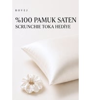 %100 Pamuk Saten Beyaz Yastık Kılıfı 50x70 Zarf Kapanışlı