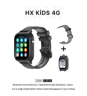 Çocuklar İçin 4G Akıllı Saat, GPS, Kamera, Konum Takibi, Görüntülü Konuşma