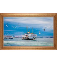 ALTIN ÇERÇEVELİ PASPARTULU TABLO CR509