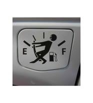 Oto Yakıt Depo Kapağı Sticker Siyah 14*10 Cm