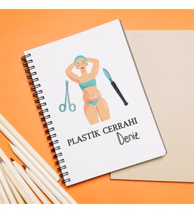 Plastik Cerrahi Tasarımlı Defter Kişiye Özel