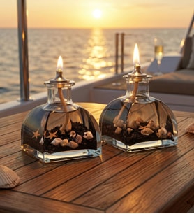 impeRiums Ocean Black Dekoratif Kandil Mum 2'li Set