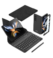 Samsung Galaxy Z Fold 4 Uyumlu Kılıf Standlı Bluetooth Klavyeli Zore Kıpta Keyboard Set Kılıf