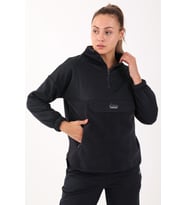 Maraton Comfort Kadın Dik Yaka Lacivert Sweatshirt