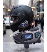 Motosiklet Kask Bluetooth Kulaklık Uzun Pil Ömrü Kamera ve Sesli Komut Destekli