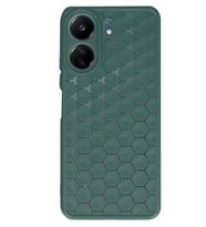 Redmi 13C Kılıf Petek Silikon Kapak - Koyu Yeşil