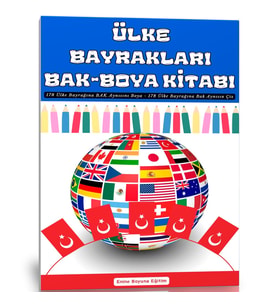 Ülke Bayrakları Bak-BOYA Kitabı (178 ÜLKE Bayrağı)
