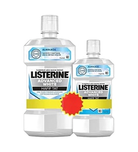 Listerine Advanced White Hafif Tat 500 ml + 250 ml