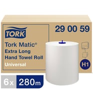 Tork Matic Hareketli Havlu Advanced 280 mt. x 6 Rulo, 21 cm., %100 Selüloz (290059)