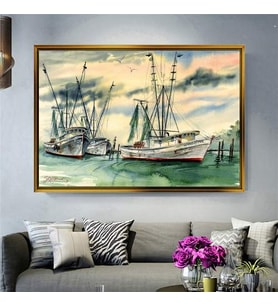 Altın Çerçeveli dekoratif tablo l1427 (Gold)