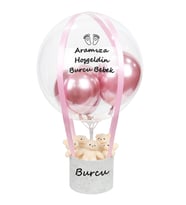 Kişiye Özel İsimli Kız Bebek Balon Kutusu