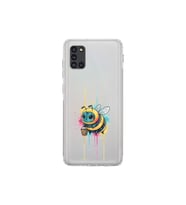 Samsung Galaxy A31 ile uyumlu Splash arı tasarımlı şeffaf silikon kılıf