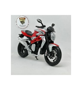 MV Agusta Brutale 1090 RR 1:12 Diecast Motosiklet Model – Kırmızı Beyaz – Koleksiyonluk (Standart)
