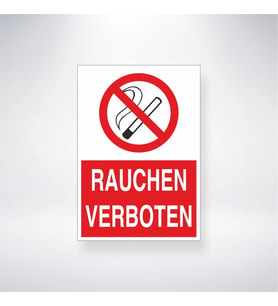 Rauchen Verboten 21x28 Arkası Yapışkanlı Levha