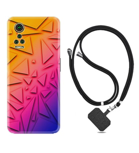 General Mobile GM 21 Pro GM 22 Pro Plus Kılıf Boyun Askılı Silikon Üçgenler 1635