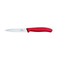 Victorinox Soyma Bıçağı 10cm Testere ve Sivri Ağızlı Kırmızı