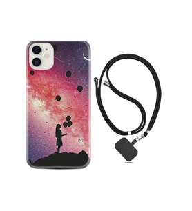 Apple Iphone 13 Kılıf Desenli Silikon Boyun Askılı Flowers Cat 2 1349