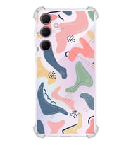 PrintiFy Samsung Galaxy A56 ile Uyumlu Kamera Korumalı Abstract Tasarımlı Şeffaf  Silikon Kılıf