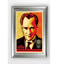 Gümüş Çerçeveli Atatürk Tablo cv1417