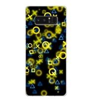 Samsung Galaxy Note 8 Kapak  Semboller Tasarımlı Şeffaf Silikon Kılıf