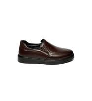 Bestello Bağcıksız Kauçuk Taban Casual 020-3000 Erkek Ayakkabı (Kahverengi)