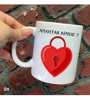 Size Özel  Anahtar Kimde Seramik Baskılı Kupa Bardaklar