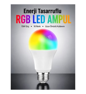 Mey İthalat® Enerji Verimli Akıllı LED Ampul, Uzaktan Kontrol Özellikli