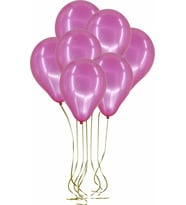 Pazariz  100'lü Lateks Metalik Balon Fuşya