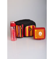 "DEKOMUS CEP DEFTERİ HEDİYELİ" YENİ SEZON LİSANSLI GALATASARAY ÇUBUKLU 3 BÖLMELİ BESLENME ÇANTASI,700 ML MATARA VE BESLENME KABI SETİ