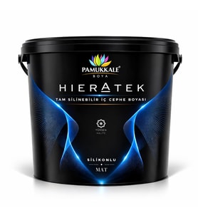 Pamukkale HieraTek İpek Mat Silikonlu Tam Silinebilir İç Cephe Boyası 7.5 Lt Antrasit Gri Ral 7016