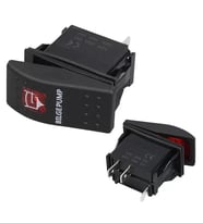 ﻿Sintine Pompa Sembollü Işıklı 3 Pinli On-Off 12-24V Marin Switch