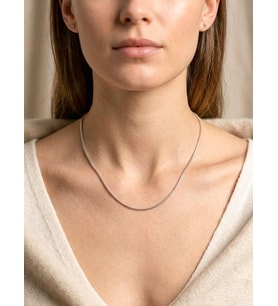 316L 1. Sınıf Paslanmaz Kadın-Unisex Gümüş Yılan (Snake) Zincir Kolye - Minimalist Tasarım