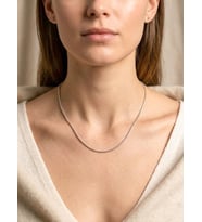 316L 1. Sınıf Paslanmaz Kadın-Unisex Gümüş Yılan (Snake) Zincir Kolye - Minimalist Tasarım