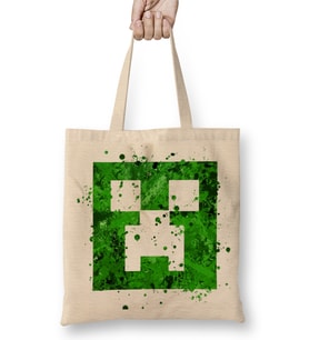 Minecraft Creeper Bursting with Love Bez Çanta Uzun Saplı