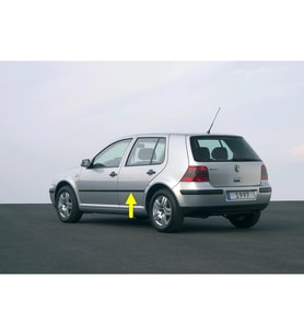 VW Golf 4 1998-2004 Sol Arka Kapı Çıtası Siyah Plastik 1J4853753D