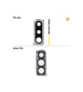 Samsung Galaxy A30S Kamera Lensi Full ile Uyumlu Gümüş Kamera lensi sade lens kamera camı kamera merceği