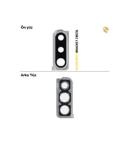 Samsung Galaxy A30S Kamera Lensi Full ile Uyumlu Gümüş Kamera lensi sade lens kamera camı kamera merceği