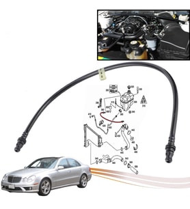 Mercedes E W211 2002-2009 İçin Soğutma Tankı Borusu Havalandırma Hortumu 2115010625