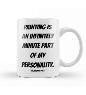 Salvador Dali Quotes Gift  Vintage Retro Rainbow Style Kupa Bardak Porselen