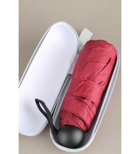 Mini Rüzgar Koruyucu Fermuarlı Şemsiye Bordo 214ml