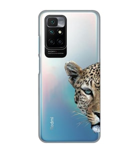 Redmi 10 2022 Uyumlu Kaplan Desenli Şeffaf Telefon Kılıfı