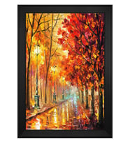 Manzara Temalı Kanvas Tablo 80 x 110 cm Siyah Çerçeve