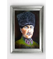 Gümüş Çerçeveli Atatürk Tablo a799