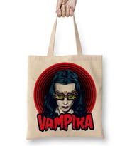 Vampira Bow Down to Varpir Bez Çanta Uzun Saplı