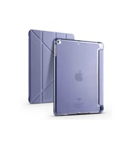 Apple iPad 9.7 2017 (5.Nesil) Uyumlu Kılıf Zore Tri Folding Kalem Bölmeli Standlı Kılıf (Mor)