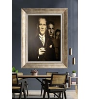 Gümüş Çerçeveli Atatürk Tablo ds89