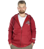 Mode XL Erkek Sweat Kapşon Fermuarlı Keep On 22533 Bordo
