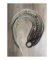 Rasta Mix Afrika Örgü Toka 8'li 50cm - Koyu Kumral & Platin Ombreli