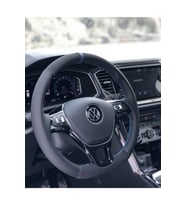 Volkswagen Passat Mavi Yüzüklü Alcantara-noktalı Deri Orijinal Direksiyon Kaplama
