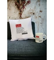 Babaya Hediye Kupa Bardak ve Yastık Set 001 (Beyaz)